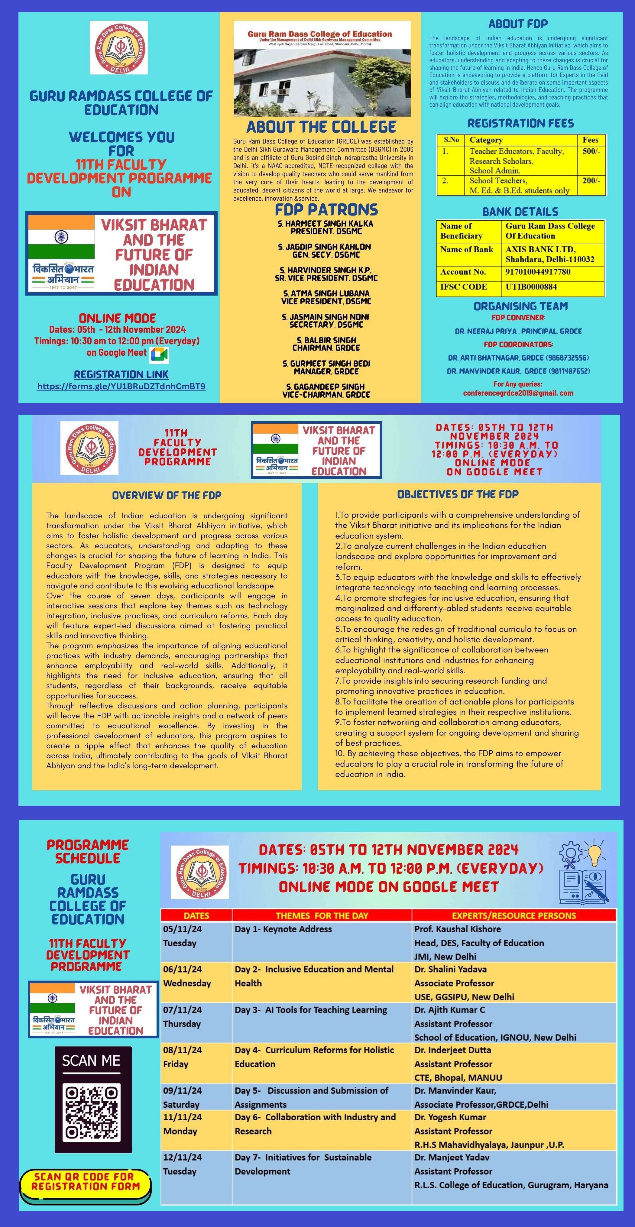 FDP on Viksit Bharat and the Future of Indian Education 2024